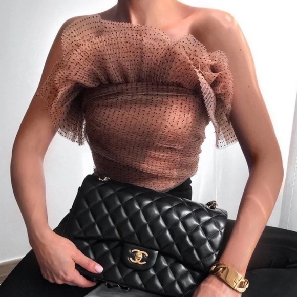 Zara tulle strapless crop top - Picture 4 of 15